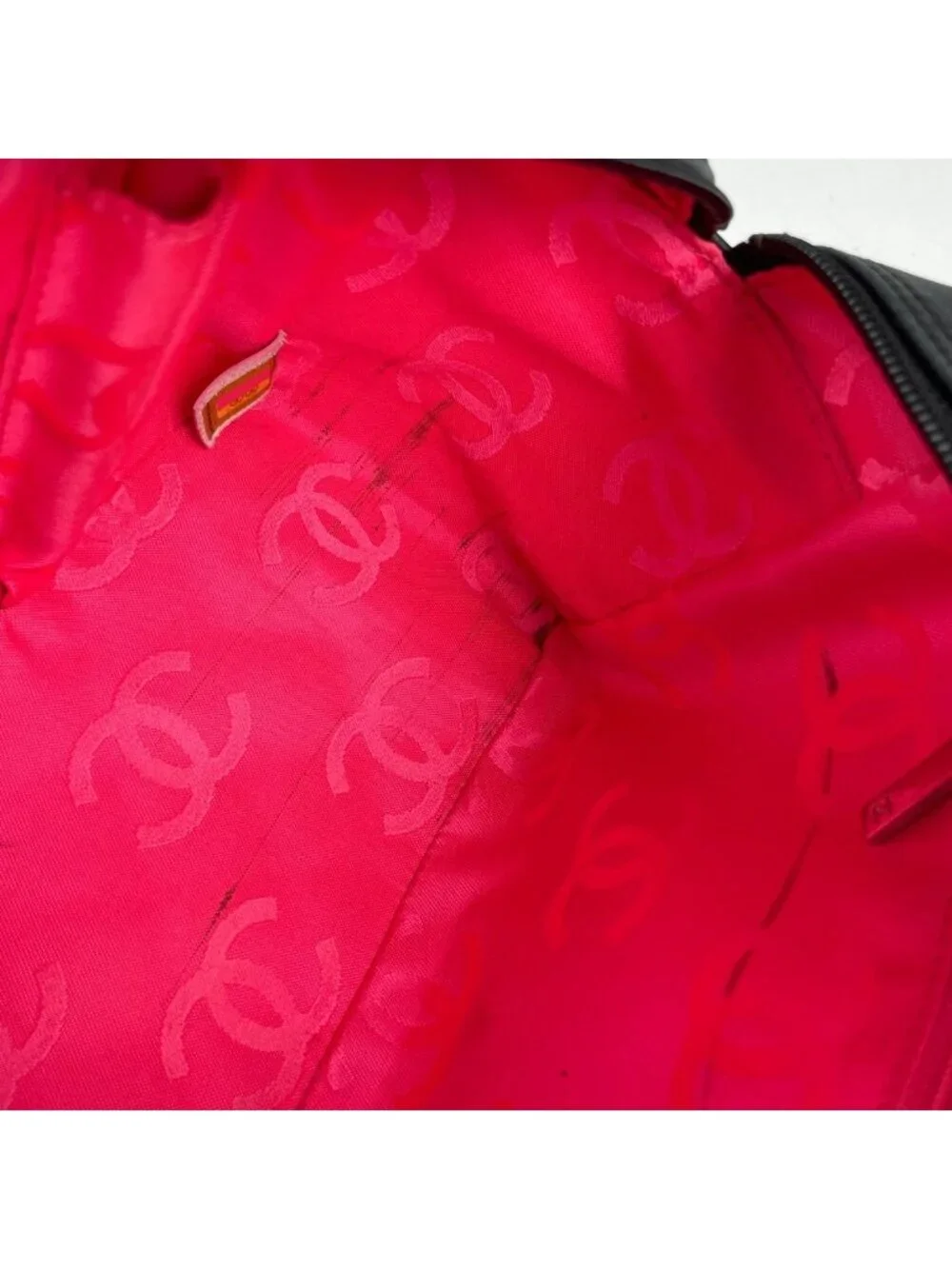 Chanel Shoulder Bag Cambon Line Bow CC Logo Quilted Leather Black